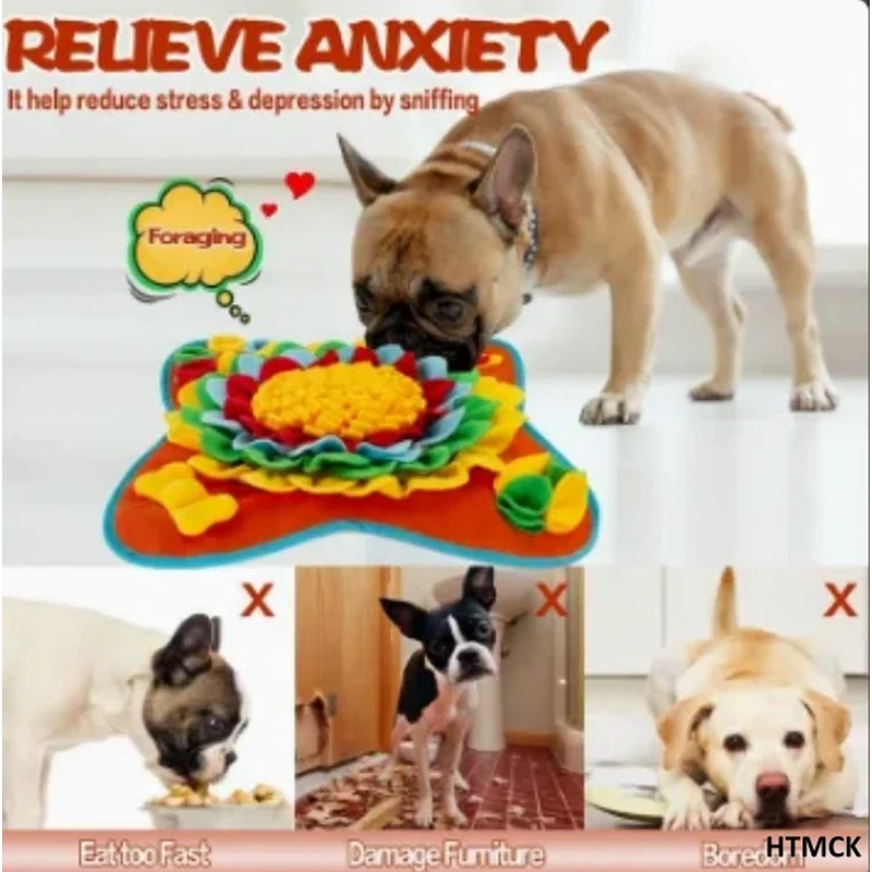 Dog Puzzle Feeder Toy - Dog Snuffle Mat Interactive Feeding Puzzle