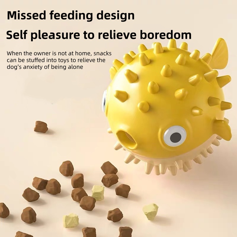 Interactive Bouncing Fish Trea - Dog Puzzle Feeder Toy review and price