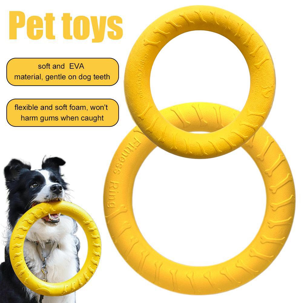 Dog Ring Toys Pet Flying Disk  - Interactive Squeaky Plush Dog Toy review and price