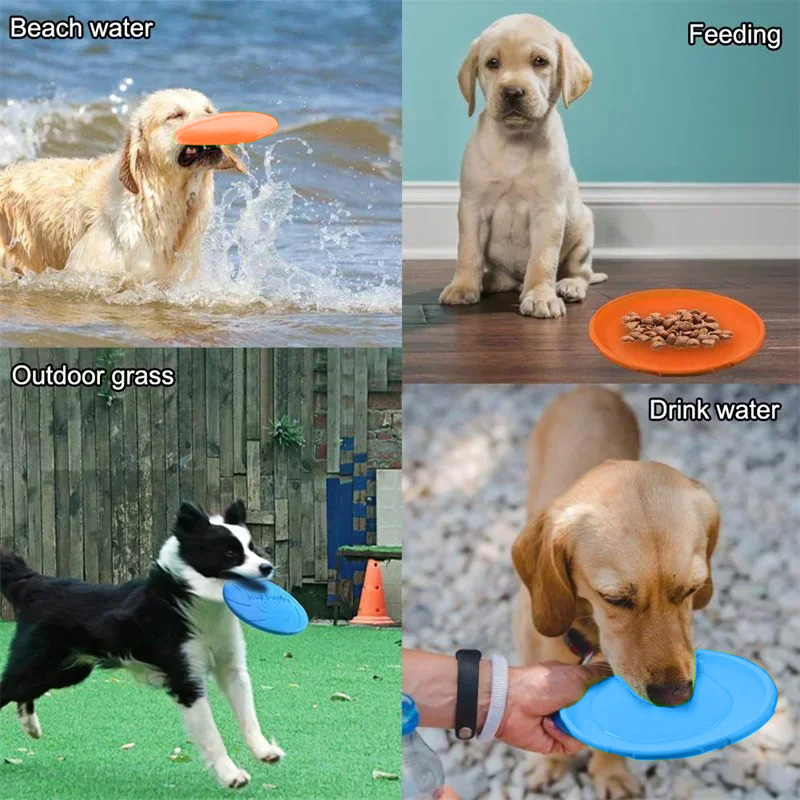 Multicolor Frisbeed Dog Toy 22 - Flying Disc Dog Training Toy review and price