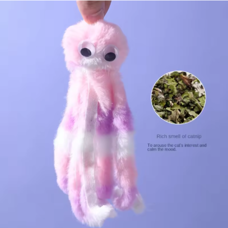 Pet Plush Toy Cat Catnip Octop - Interactive Squeaky Plush Dog Toy review and price