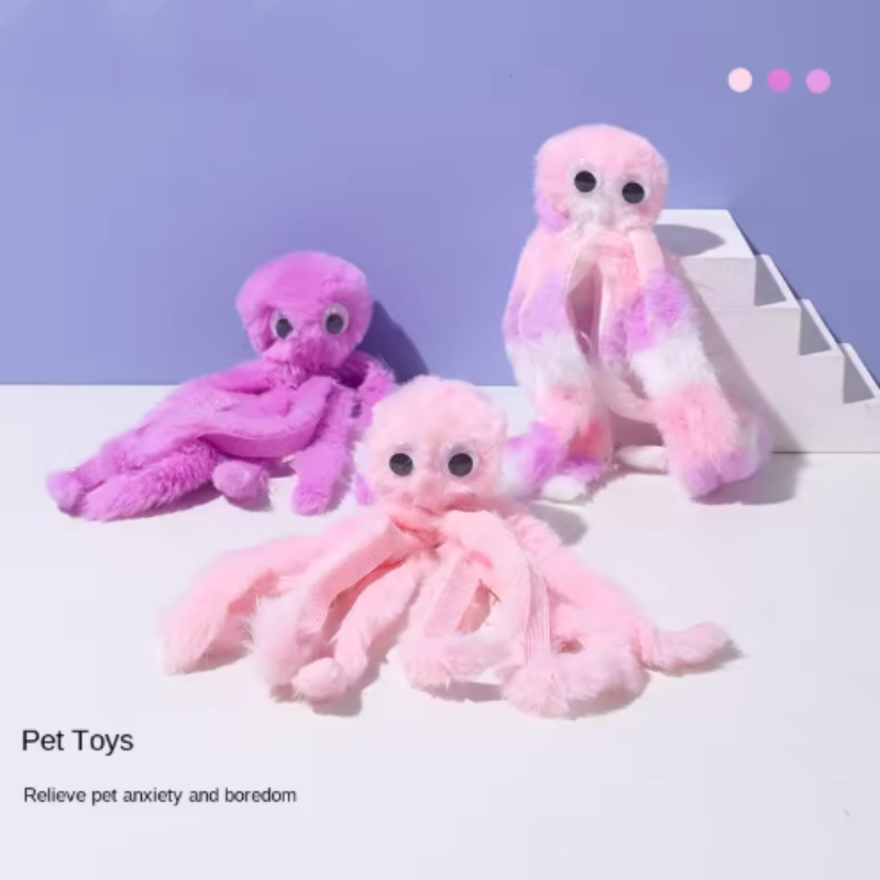 Pet Plush Toy Cat Catnip Octop - Interactive Squeaky Plush Dog Toy review and price