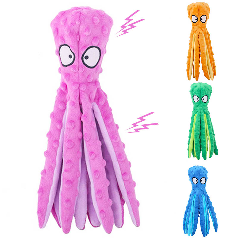 Pet Plush Dog Toy Voice Octopu - Interactive Squeaky Plush Dog Toy review and price