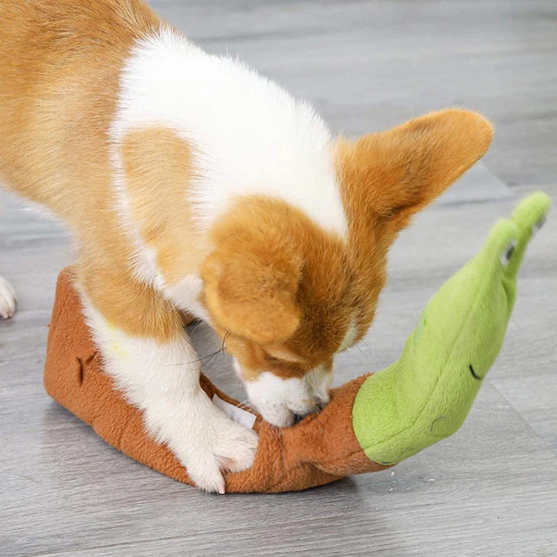 Squeaky Snail Plush Dog Toy In - Dog Puzzle Feeder Toy review and price