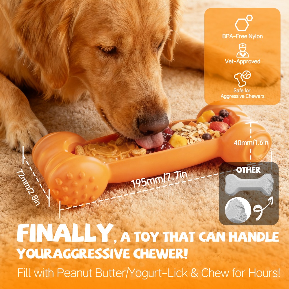 2-Pack Freeze Lick Bones Indes - Indestructible Dog Chew Toy review and price